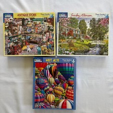 Lot of 3 WHITE MOUNTAIN 1000 Piece Jigsaw Puzzles Complete