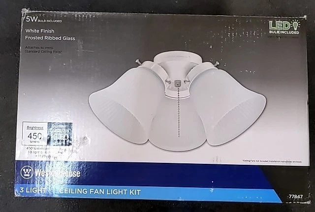 Westinghouse Lighting 7784700 Tres - Kit de luces LED para ventilador de techo Foto 3 de 3