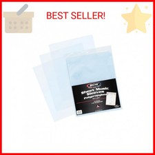 BCW Sheet Music Sleeves - Archival Quality, 100 Pack, 9 3/8x12 1/4 in