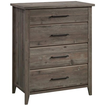 Sauder Summit Station Engineered Wood 4-Drawer Bedroom Chest in Pebble Pine