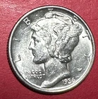 1936 Choice Uncirculated US Mercury SILVER Dime "Philadelphia" Mint! Old Coin!