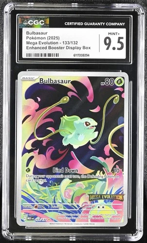 Bulbasaur 133/132 CGC 9.5 2025 Stamped Promo Display Box Mega Evolution Pokemon
