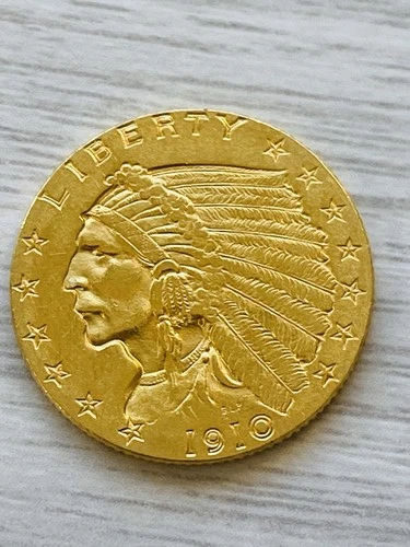 1910 $2.50 Indian Head Gold Quarter Eagle – Pre-1933 U.S. Gold Coin