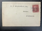 GB Victoria 1860 wrapper with Much Wenlock Shropshire marks