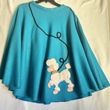 Poodle Skirt Size Small Teal Handmade Sock Hop Costume Party Vintage Halloween