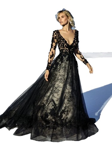 dress the population black carmen gown NEW DRESS THE POPULATION Carmen Long Sleeve V-Neck GOWN DRESS $288 Sz XS  BLACK