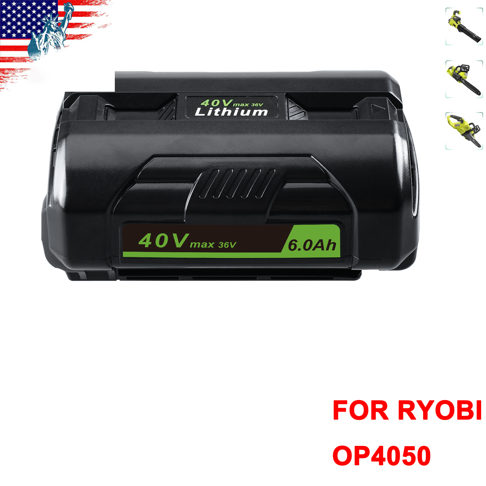 Ryobi 40V 6.0Ah High-Capacity Lithium-Ion Battery OP4050 OP40602