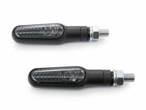 Pair Indicator LED Aluminium "D-Light" Body Black Lens Smoked Daytona