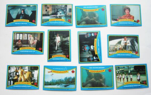 Menge 12 James Bond MOONRAKER Film Sammelkarten Vintage Topps Bubblegum 1979 - Bild 1 von 2