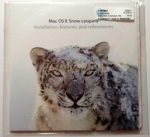 Apple OS X v.10.6.3 Snow Leopard for Intel Based Mac (MC573Z/A) - Picture 1 of 2