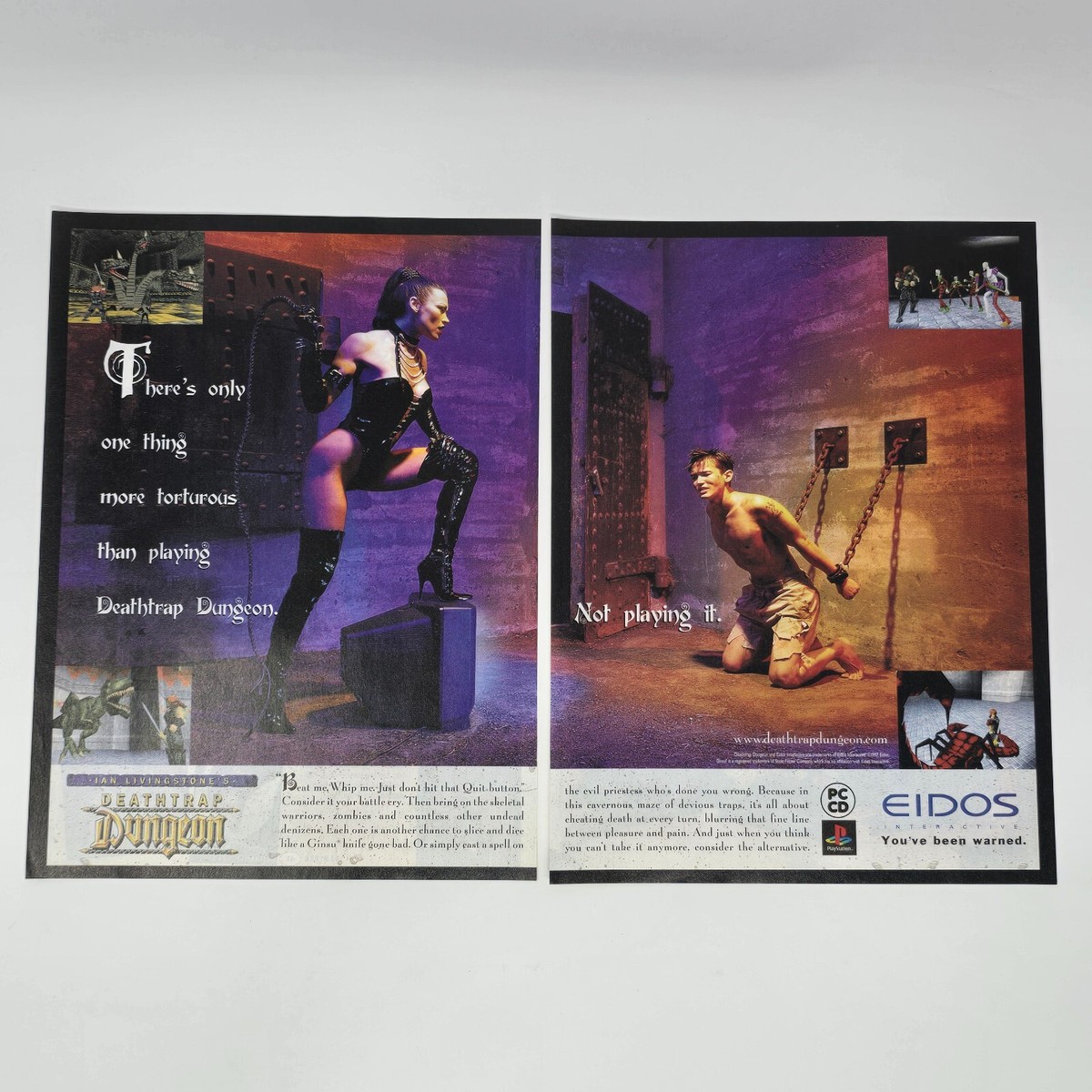 Deathtrap Dungeon Sony PlayStation 1 PS1 One Thing Print Ad