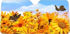 Field of Sunflowers  car window Sun shade , made to order, select your size