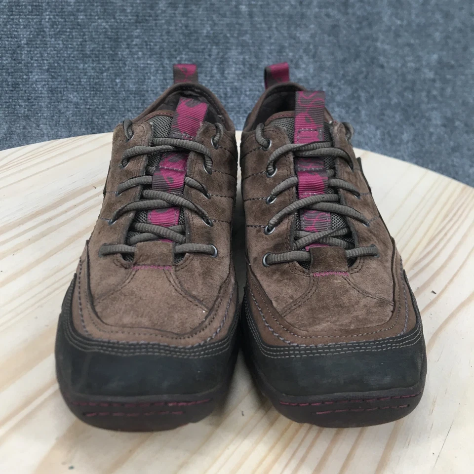 Merrell Zapatos Mujer 9.5 Mimosa Deportivos Bajos Tenis Marrón Gamuza Cuero Con Cordones Foto 4 de 4