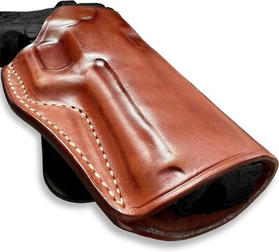 OWB Leather Paddle Holster Open Top Fits, Sig P320-XTEN 10mm 5