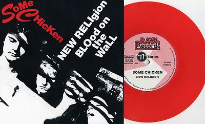 Some Chicken -New Religion / Blood On The Wall 7'' RED WAX Unwanted Users Lockjaw