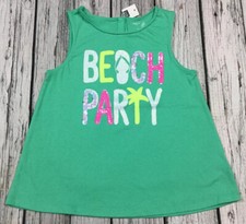 Gap Kids Girls Medium 8-9 Teal Beach Party Sequins Tank Top. Nwt