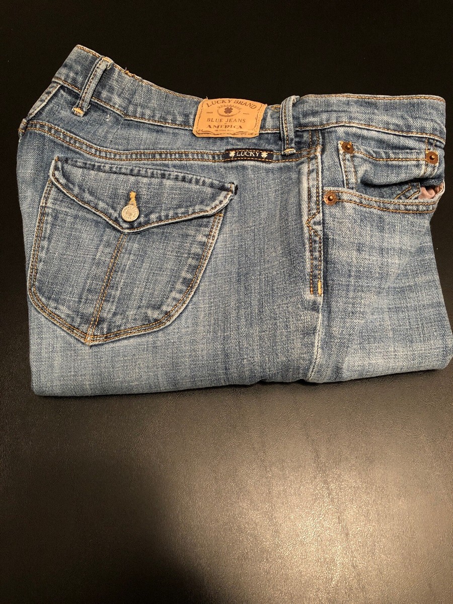 Jean Lucky Brand Sweet Crop - Taille 31, Coupe Cropped, 99% Coton - Occasion Très Bon État