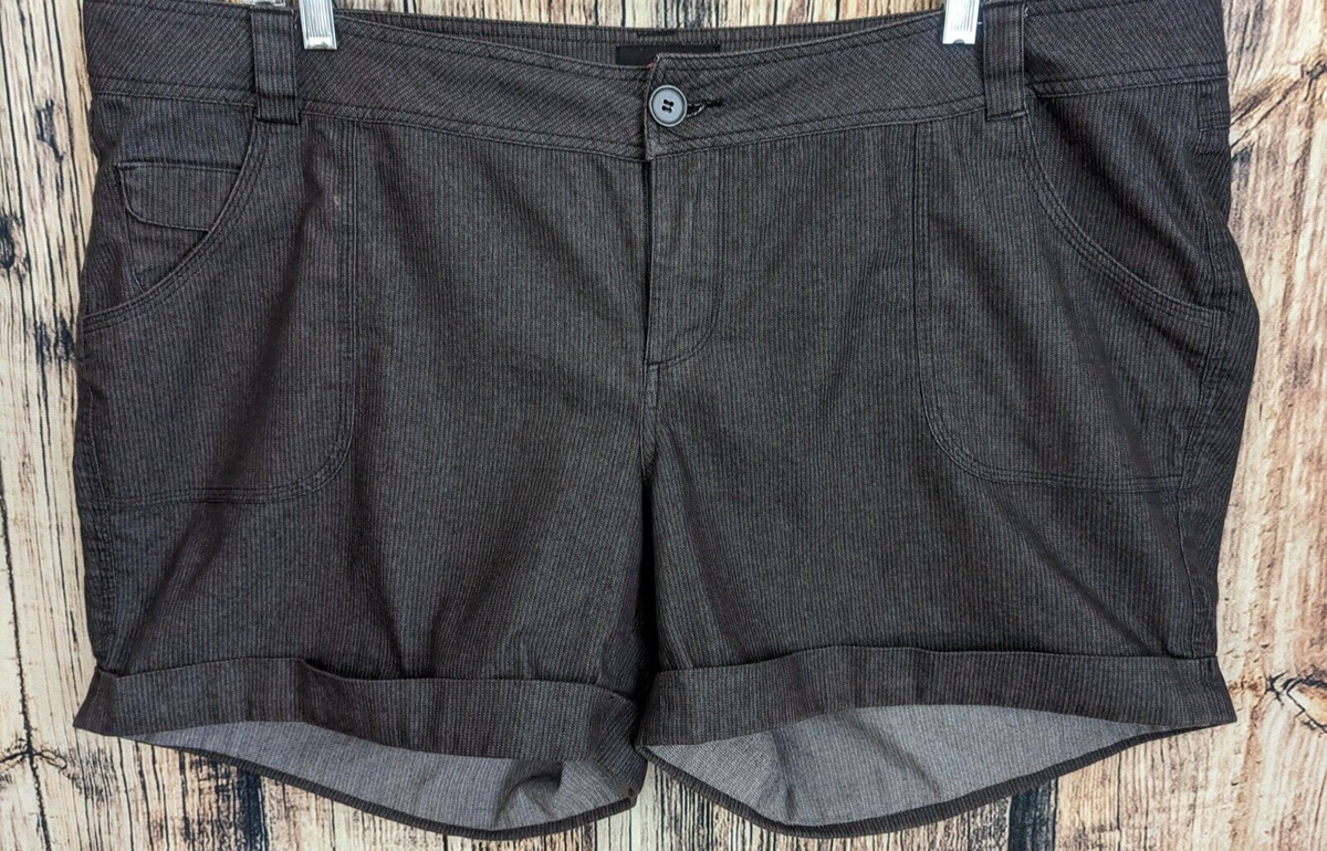 Torrid Denim Shorts Womens Plus 20 Black Twill Cuffed Cargo Stretch Casual