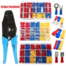 480/1200pcs Crimp Spade Terminal Insulated Electrical Wire Connector Plier Kit