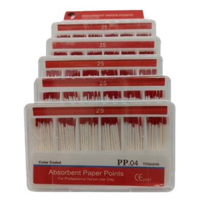 Dental Absorbent Paper Points – Size 20# – 200 Pieces/Box – Single Size Bulk