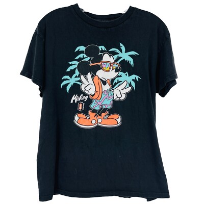 Neff Disney Mickey Mouse Shirt Tropical Colorful Cotton Short