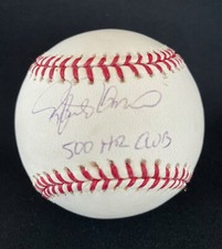 RAFAEL PALMEIRO 500 HR CLUB SIGNED AUTOGRAPHED OFFICIAL MLB BASEBALL W/COA
