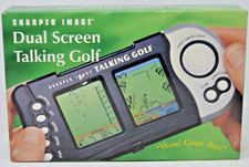 Sharper Image Dual Screen Talking Golf Hand Held Electronic Game w Original Box