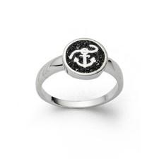 UVP 74,90€ DUR Schmuck Ring HOFFNUNG Lavasand, Silber 925/- rhodiniert (R5581)