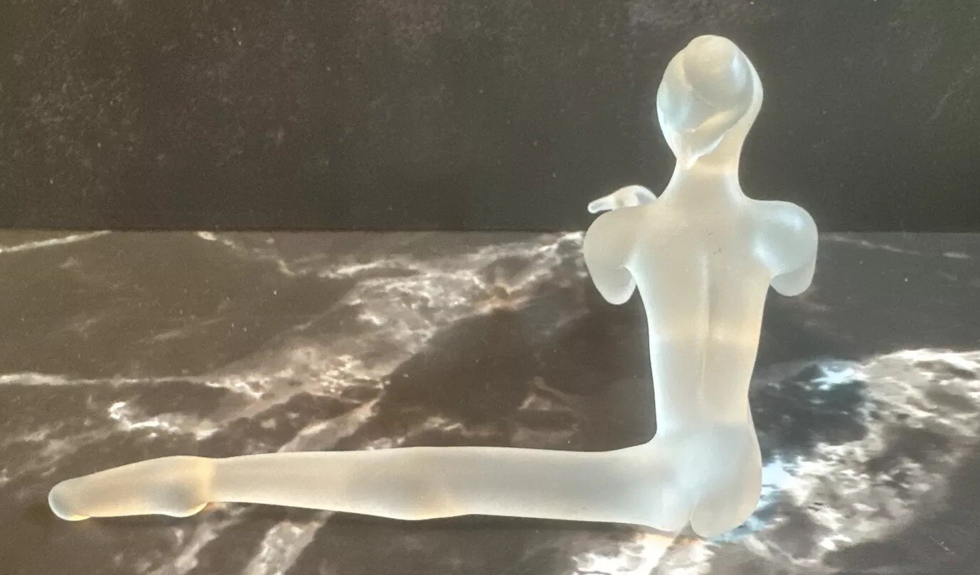 VTG Milon Townsend Handmade Art Glass Ballerina Signed 5.5”x2.75” 1990