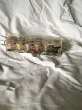 Vintage Traum Thread Box with 12 Wooden Spools 100% Cotton Thread With Cutters !