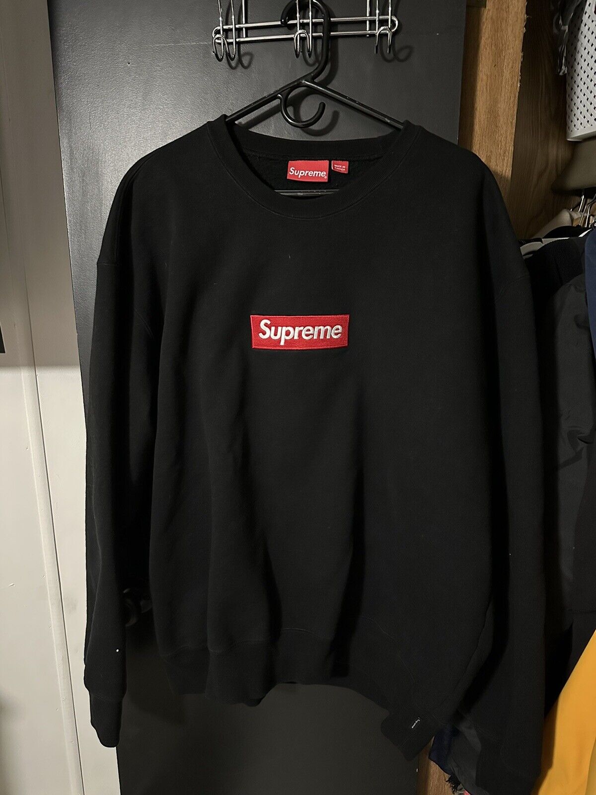 Supreme Box Logo Crewneck FW22 Black Size XXL Lightly Worn