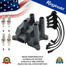 Ignition Coil & Wire Set & Spark Plugs For Ford Ranger Focus Mercury Mazda FD497