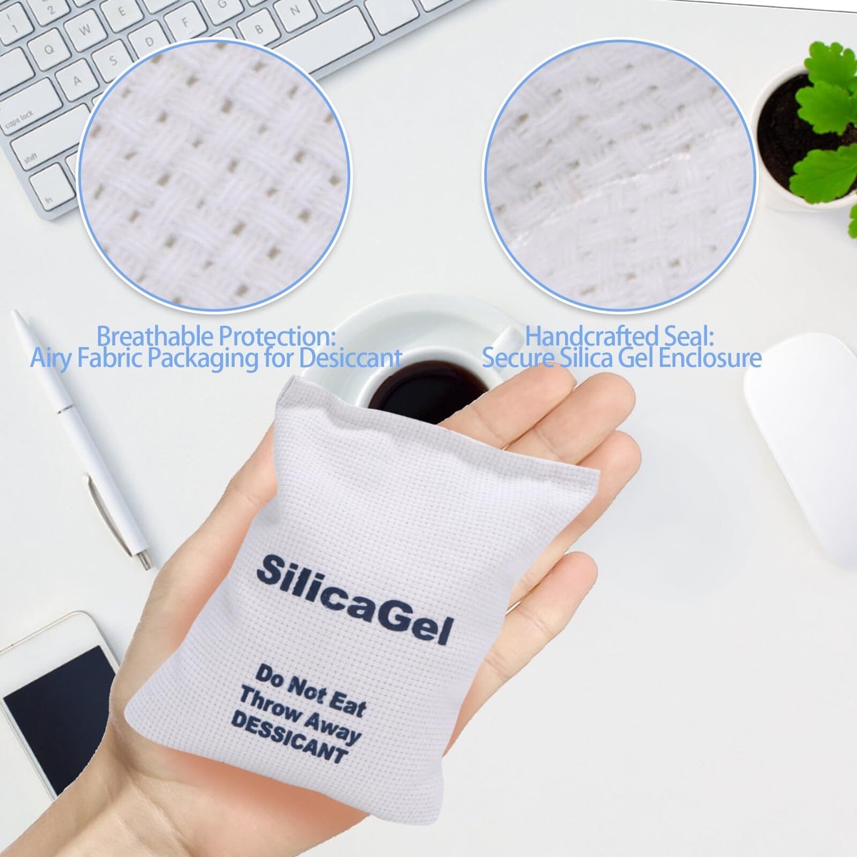 Silica Gel Packets,100 Gram 10 Packets Desiccant Sri Lanka