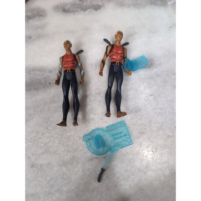 Young Justice AQUALAD Mattel 4'' Figure 2011 DC Universe Kaldor Lot Of 2 Stand