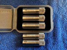 SET OF 5 BRILEY STAINLESS BERETTA MOBIL CHOKE TUBES WITH CASE SPORTING CLAYS