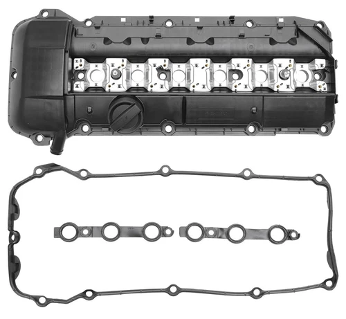 Valve Cover with Gasket for BMW 325i 2.5L 2001-2002 Front Rocker Black 🛠️