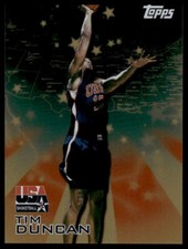 Tim Duncan GOLD Parallel 2000 Topps Team USA #1 Sydney Olympics Men's Basketball