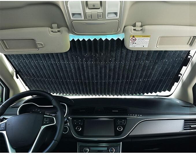 Retractable Windshield Sun Shade for Car, Large Sun Visor Protector