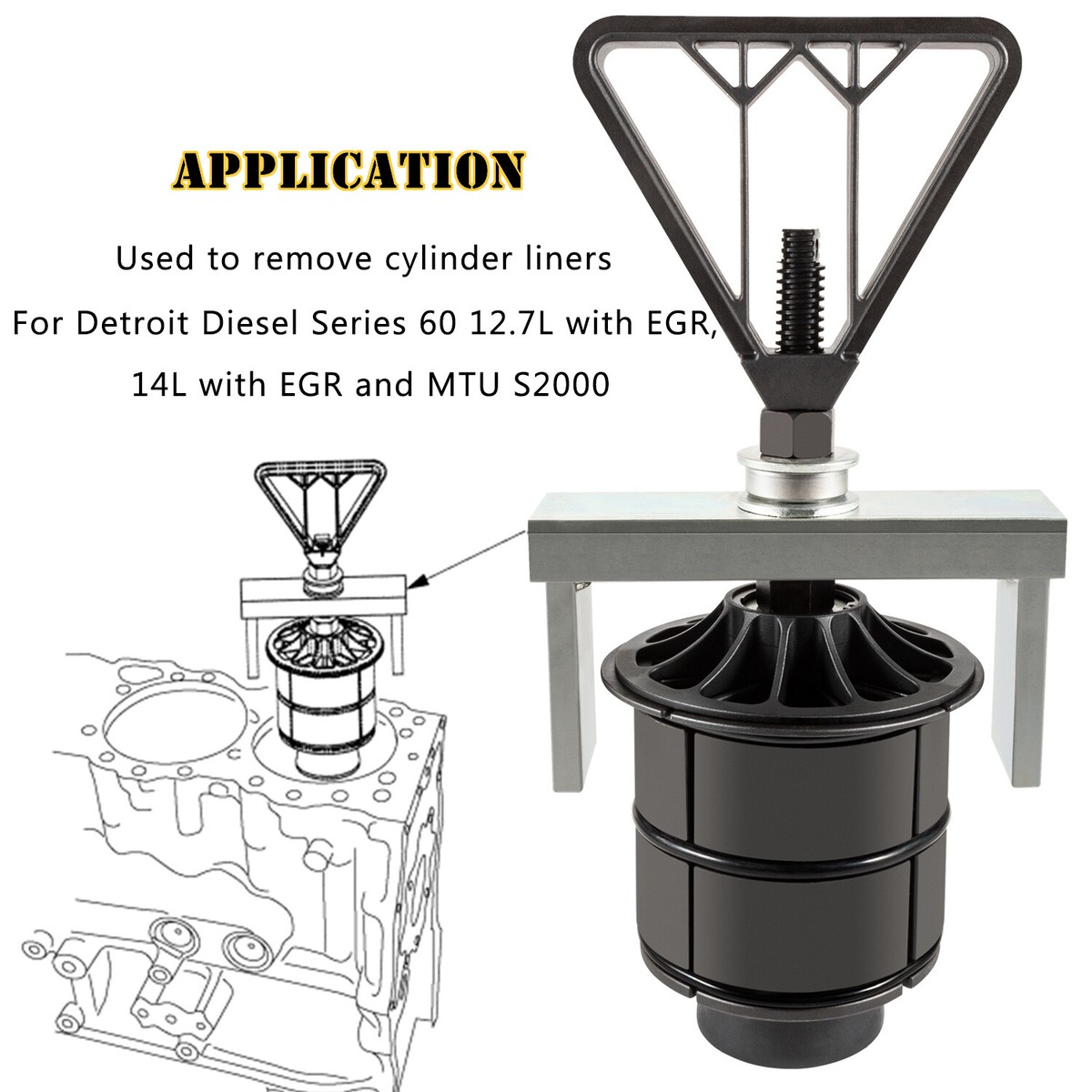 J-45876 Cylinder Liner Puller Remover for Detroit Diesel 60 12.7L
