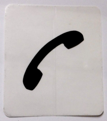 Hinweis-Aufkleber Telefonhörer Symbol 7 x 8 cm Fernsprecher Telefonzelle 80er