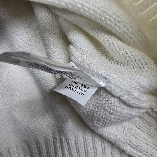 Us Polo Assn Men's Large Ivory Black 1/4 Quarter Zip Cotton Sweater Pullover - Picture 11 of 19
