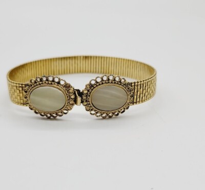 CINER Bracelet textured Gold tone Estate Jewelry 7 in Vintage 