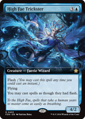 MTG High Fae Trickster Extended Art - Foundations #453