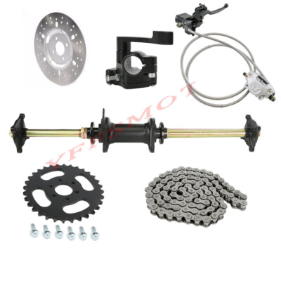 32inch Rear Shaft Axle Kit Foot/Hand Brake Caliper Sprocket for GY6 ATV Quad 150