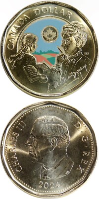 KANADA/CANADA $ 1 Dollar 2024 UNC '150th Anniversary L. M. Montgomery' Color