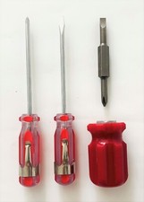 (3 piezas) Juego de destornilladores de 2 piezas con clips de bolsillo y destornillador rechoncho 2 en 1 de 1 pieza