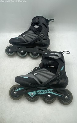 Rollerblade Womens Zetrablade Black Blue Hook And Loop Inline Skates Size 9