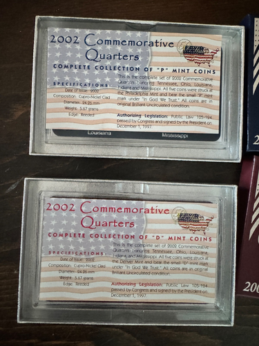 2002 50 STATES COMMEMORATIVE QUARTER SET LOT PHILADELPHIA & DENVER MINT - Picture 7 of 7