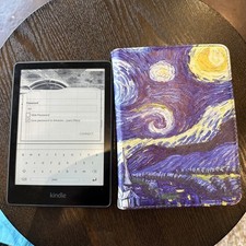 AMAZON KINDLE M2L3EK For Parts Only With Vincent Van Gogh Case Bundle
