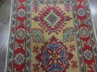 Authentic Kazak Pakistan Handmade Small Rug Wool Craftsmanship 1.10x3.5 Ft — photo 10